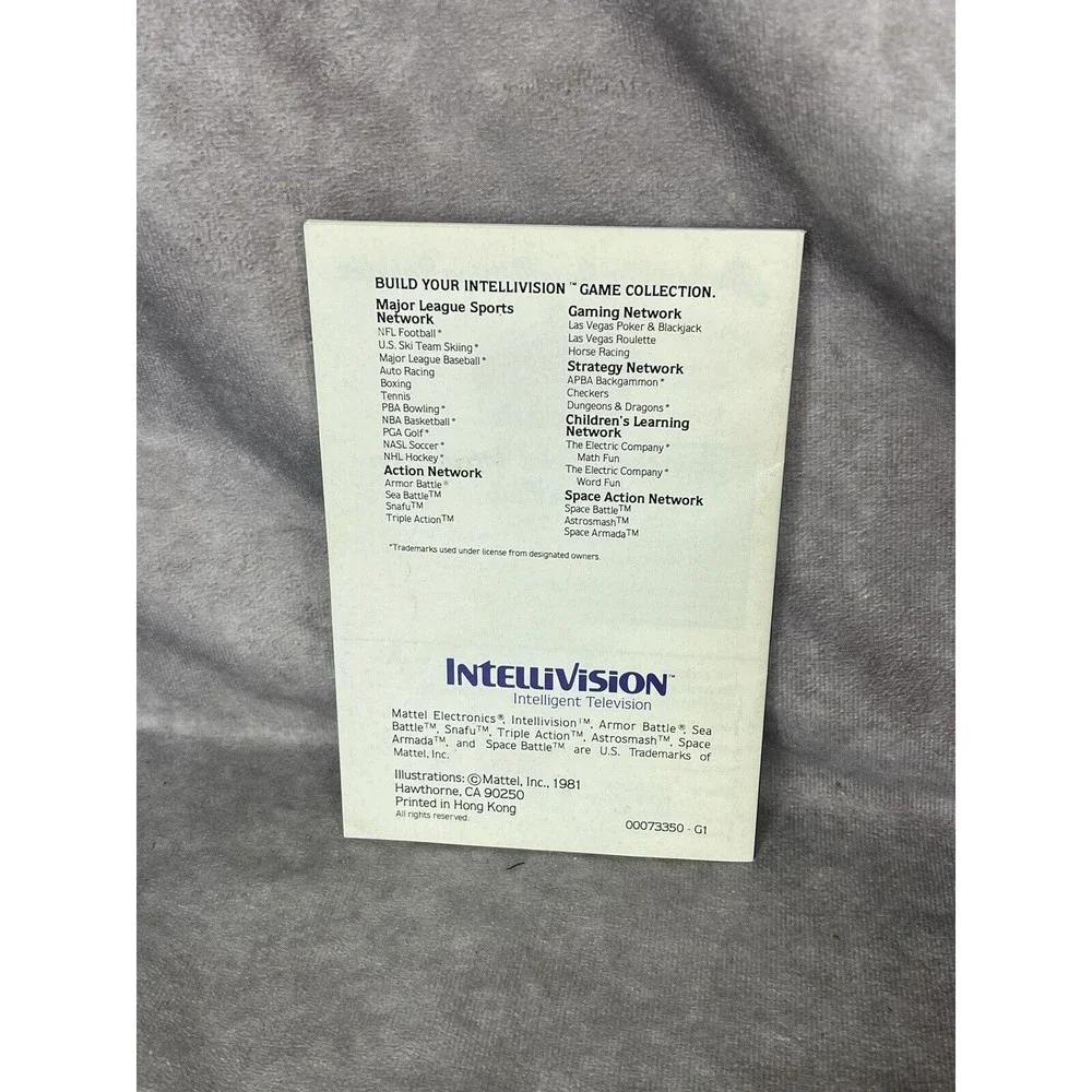 INTELLIVISION MATTEL ELECTRONICS 1981 BLUE CATALOG 2ND EDIT. #00073350-G1 36PGs!